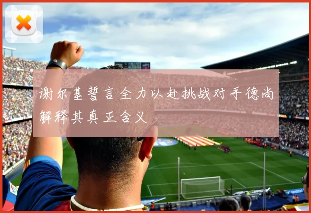 谢尔基誓言全力以赴挑战对手德尚解释其真正含义